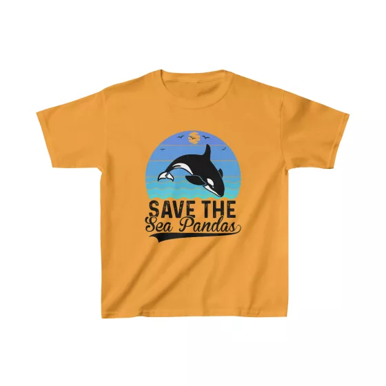 Kids Save the Sea Pandas (Orca Whales) T-Shirt