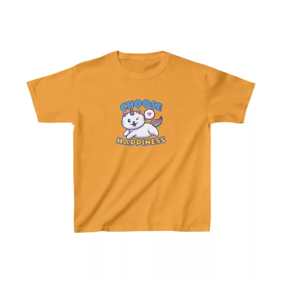Unicorn Cat Choose Happiness Girl T-Shirt