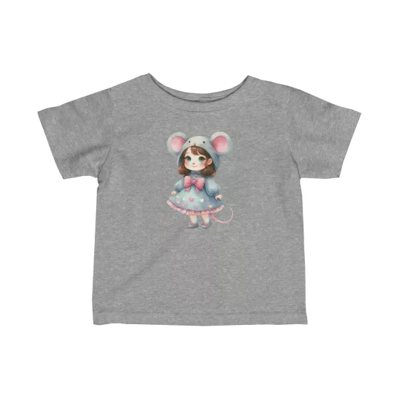 Beautiful Illustration Girl Mouse T-Shirt