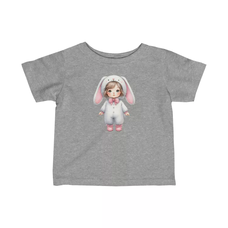 Girl Bunny Illustration T-Shirt for Toddler