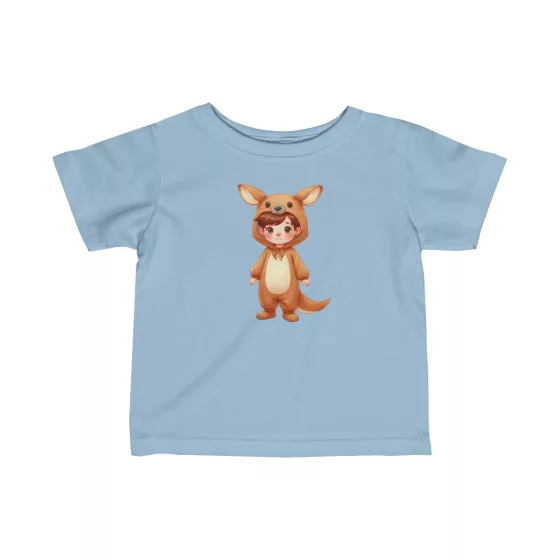 Kangaroo Illustration Infant Fine Jersey T-Shirt Boy