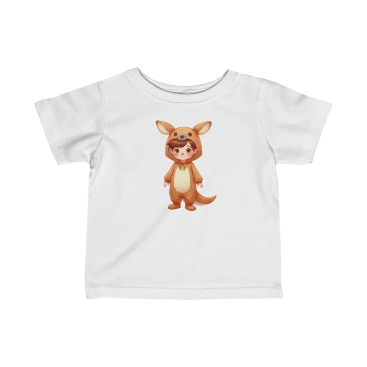 Kangaroo Illustration Infant Fine Jersey T-Shirt Boy