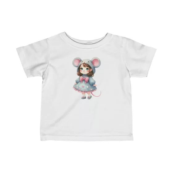 Beautiful Illustration Girl Mouse T-Shirt