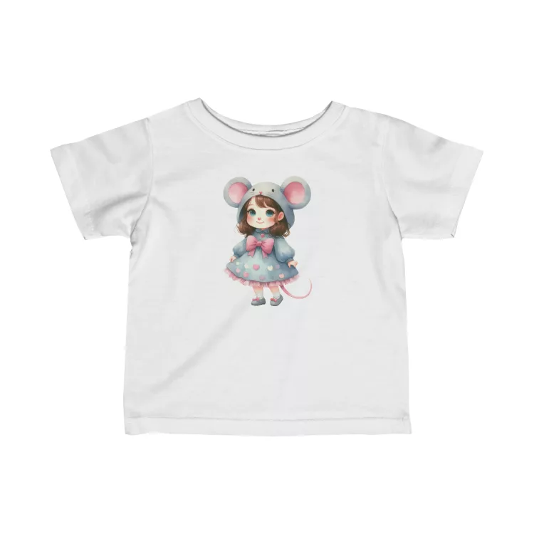 Beautiful Illustration Girl Mouse T-Shirt
