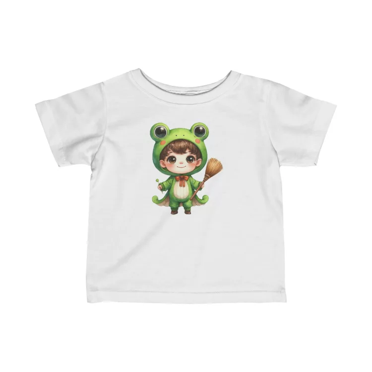 Froggy Boy Illustration T-Shirt for Toddler