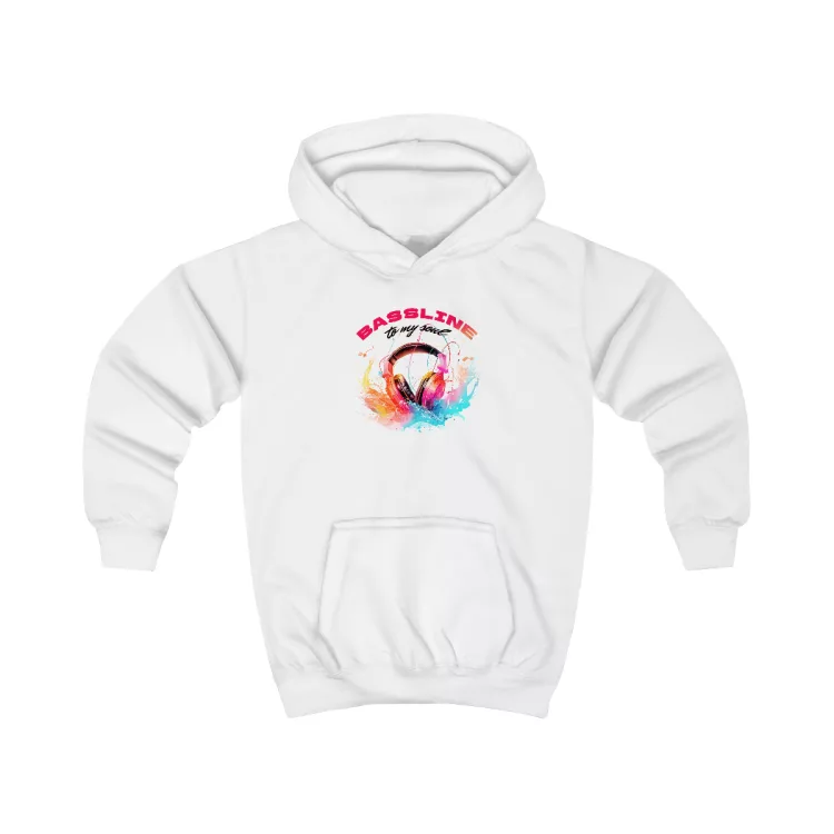 Girl Bassline to My Soul Headphones Kids Hoodie