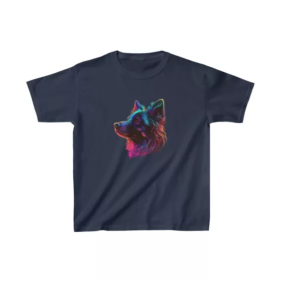Unisex Kids Neon Colored Dog T-Shirt