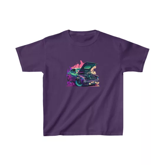 Colorful Sport Muscle Car Illustration Boy T-Shirt