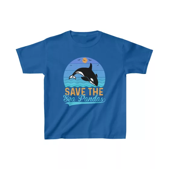 Kids Save the Sea Pandas (Orca Whales) T-Shirt