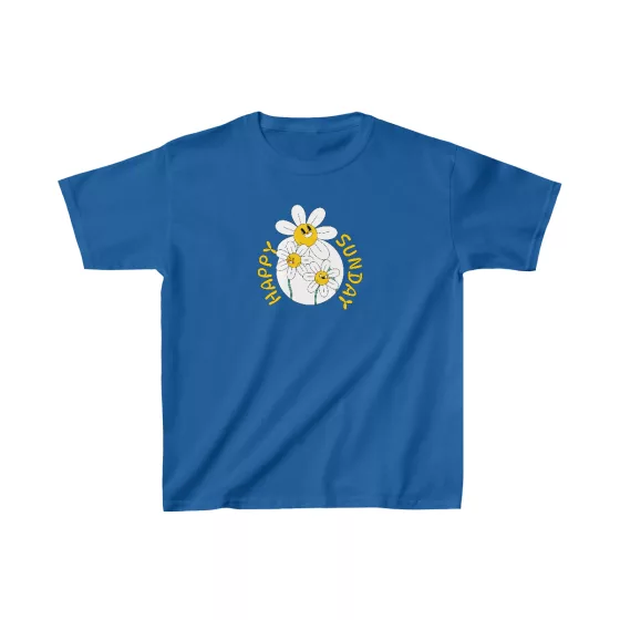 Girls Happy Sunday Flowers T-Shirt