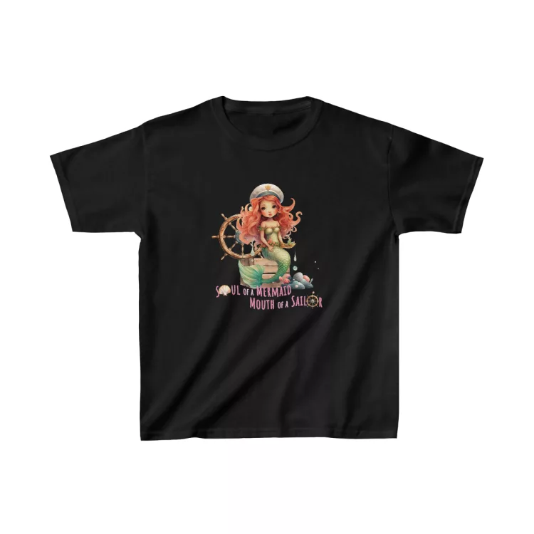 Girl Sailor Mermaid Red Hair T-Shirt