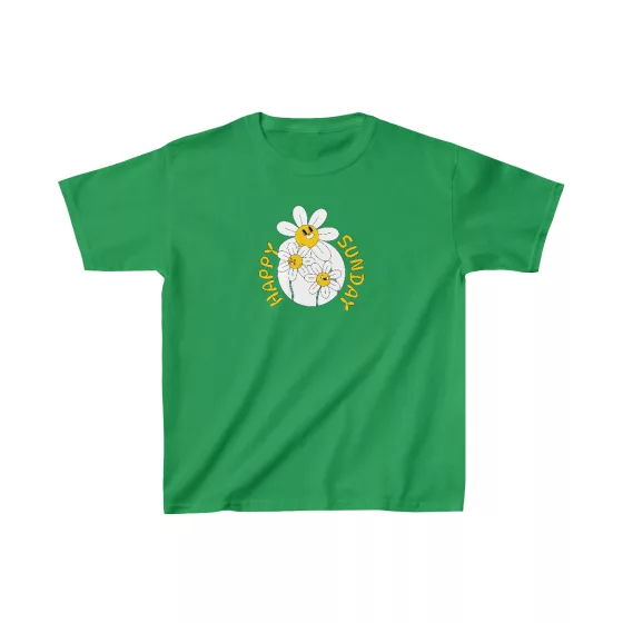 Girls Happy Sunday Flowers T-Shirt