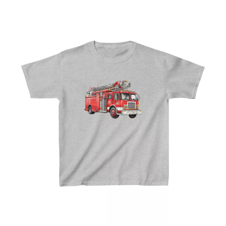 Boy Red Firetruck T-Shirt