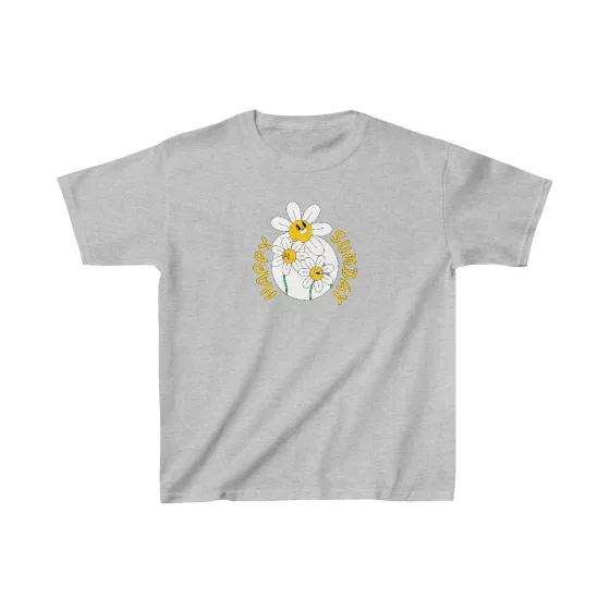 Girls Happy Sunday Flowers T-Shirt