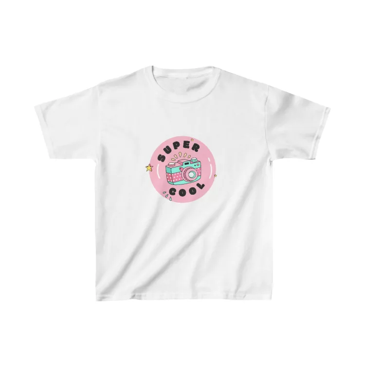 Girl Super Cool Pink Camera T-Shirt