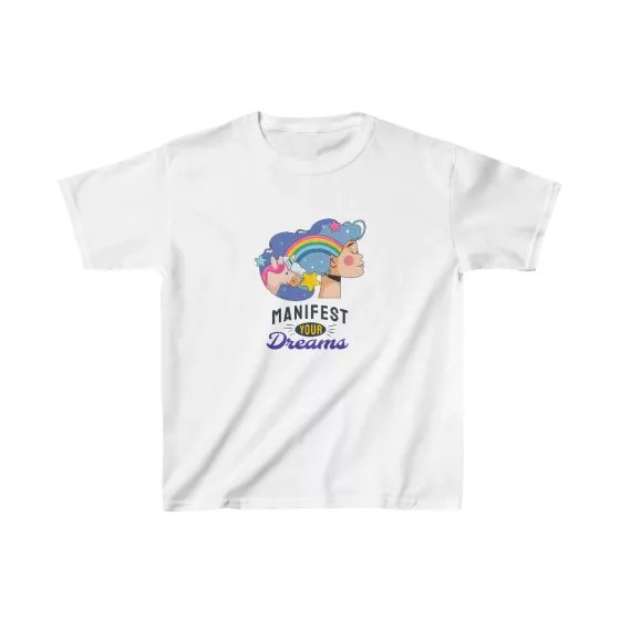 Girls Manifest Your Dreams Unicorn T-Shirt