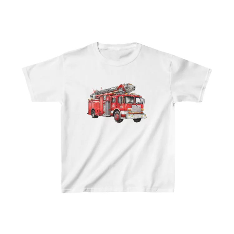 Boy Red Firetruck T-Shirt