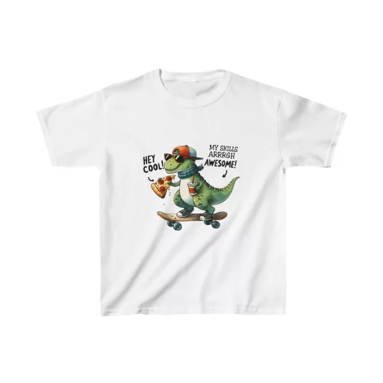 Cool Skateboarding Dino T-Shirt for Kids