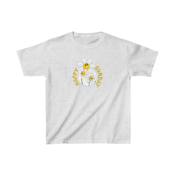 Girls Happy Sunday Flowers T-Shirt