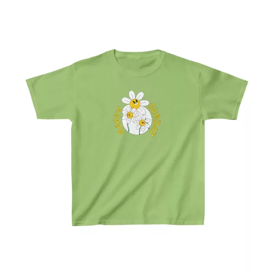 Girls Happy Sunday Flowers T-Shirt