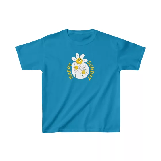 Girls Happy Sunday Flowers T-Shirt