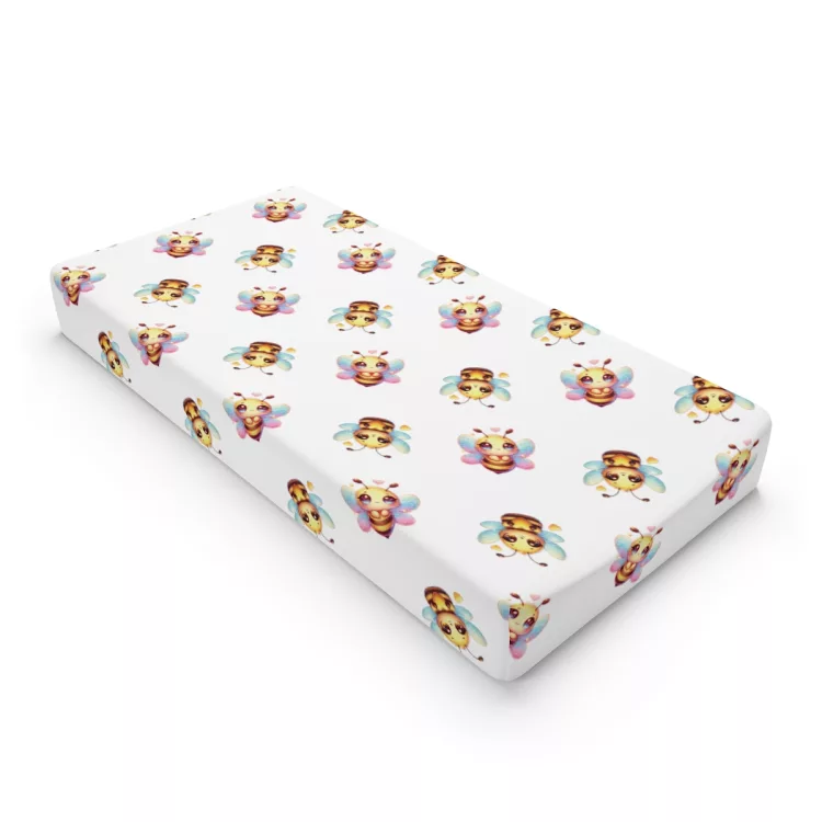 Cute Bees Baby Changing Pad Cover