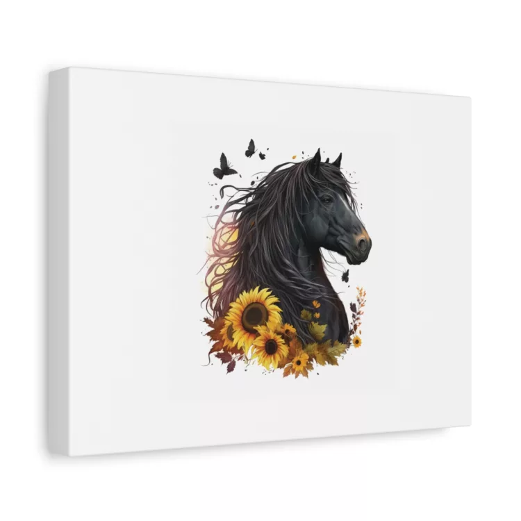 Beautiful Black Horse Matte Canvas, Stretched, 1.25"
