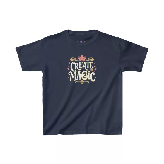 Girl Create Magic Inspirational Quote Kid T-Shirt