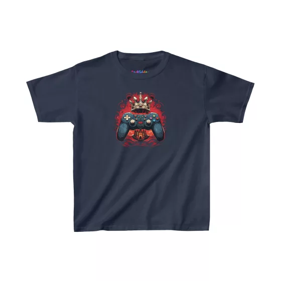 Boy King of Gaming Joystick and Crown Kids T-Shirt