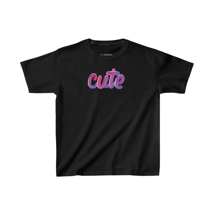 Cute 3D Word in Pink for Girls Kid T-Shirt