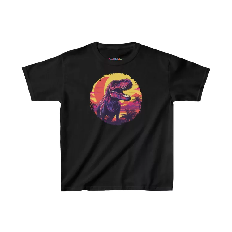 Boys T-Rex Colorful Modern Illustration Kid T-Shirt