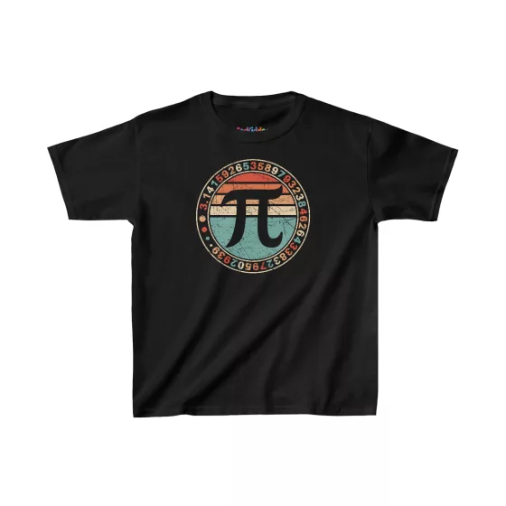 Unisex Pi Day Symbol Design Kid T-Shirt Black
