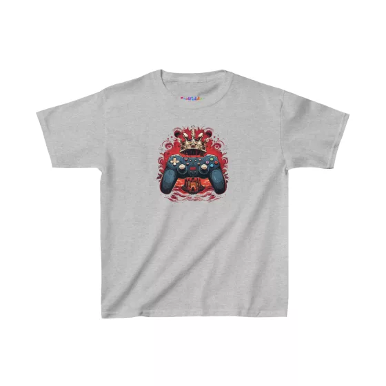 Boy King of Gaming Joystick and Crown Kids T-Shirt