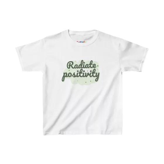 Girls Radiate Positivity Quote Kid T-Shirt