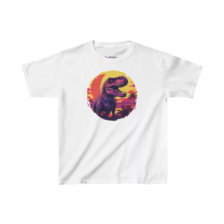 Boys T-Rex Colorful Modern Illustration Kid T-Shirt