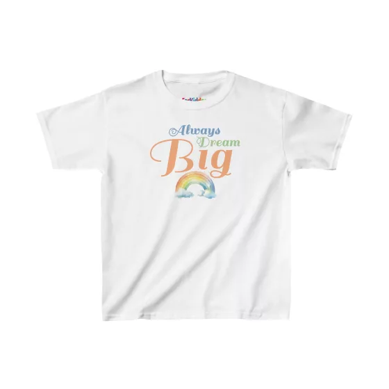 Girls Always Dream Big Rainbow Kids T-Shirt