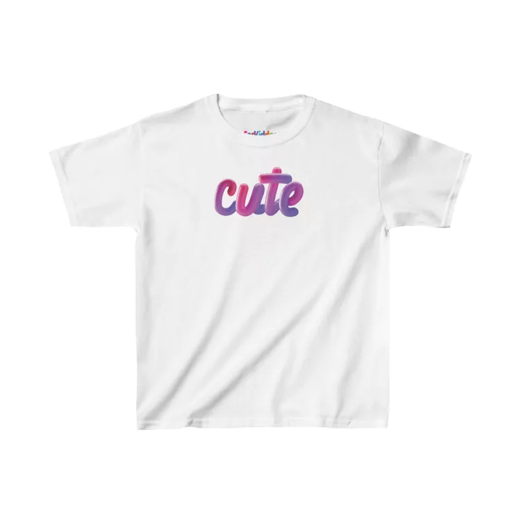 Cute 3D Word in Pink for Girls Kid T-Shirt