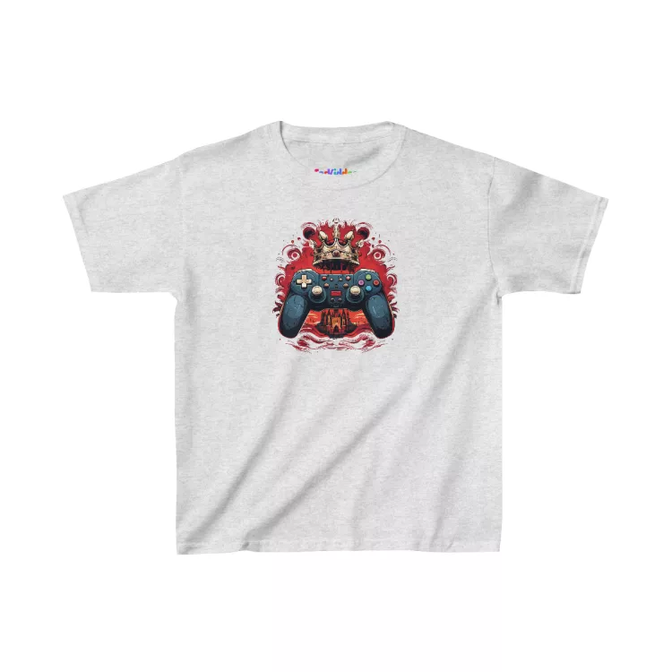 Boy King of Gaming Joystick and Crown Kids T-Shirt