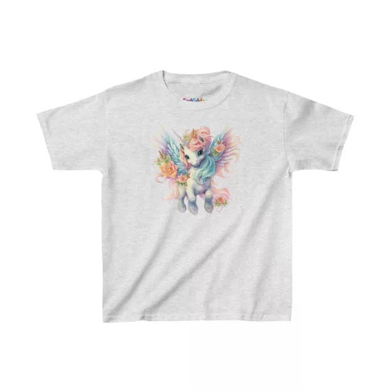 Magical Pegasus Unicorn with Flowers Kids T-Shirt