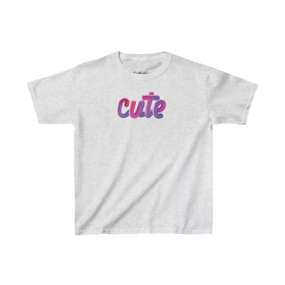 Cute 3D Word in Pink for Girls Kid T-Shirt