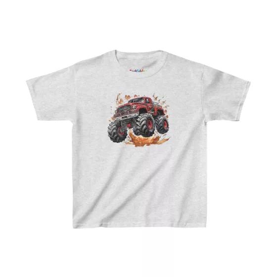 Boy Monster Truck Illustration Kid T-Shirt