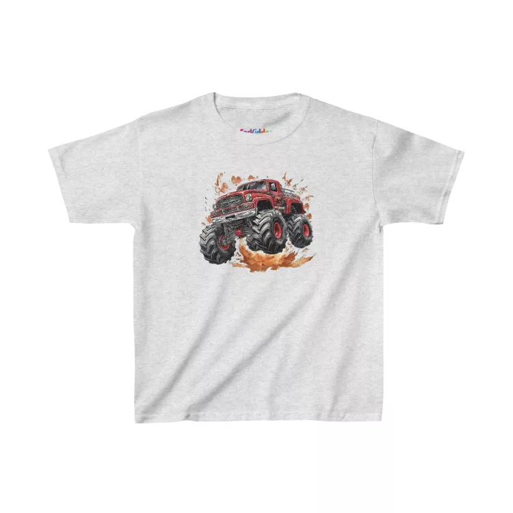 Boy Monster Truck Illustration Kid T-Shirt