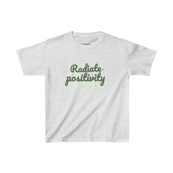 Girls Radiate Positivity Quote Kid T-Shirt