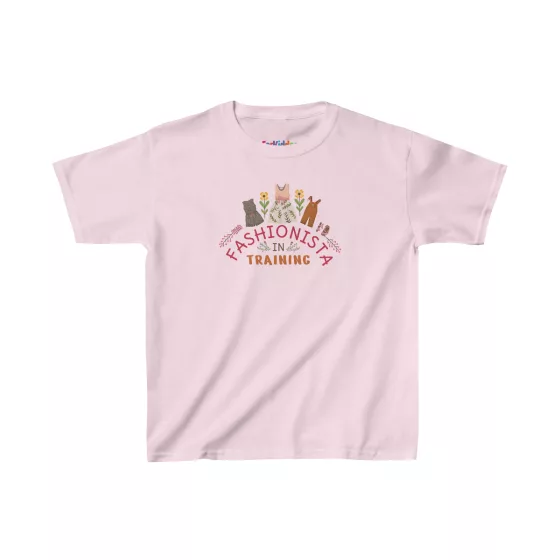 Girl Fashionista in Training Quote Kids T-Shirt