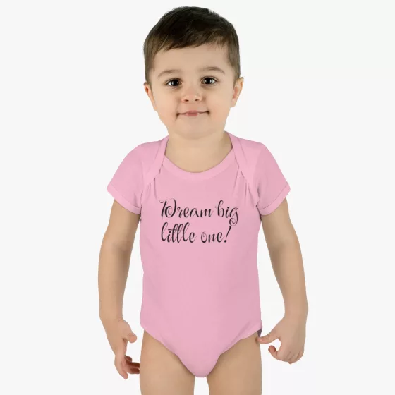 Unisex Baby Rib Bodysuit Dream Big Little One.