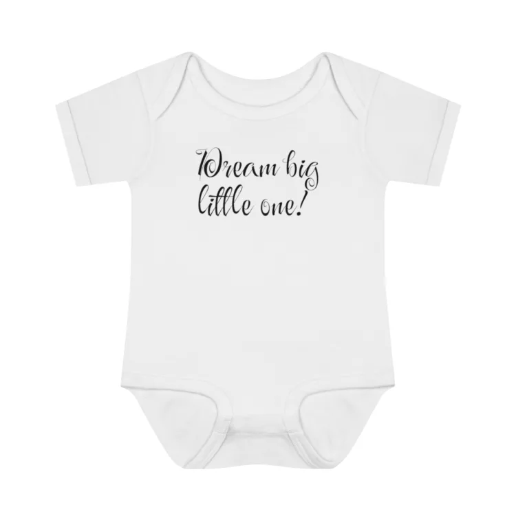 Unisex Baby Rib Bodysuit Dream Big Little One.