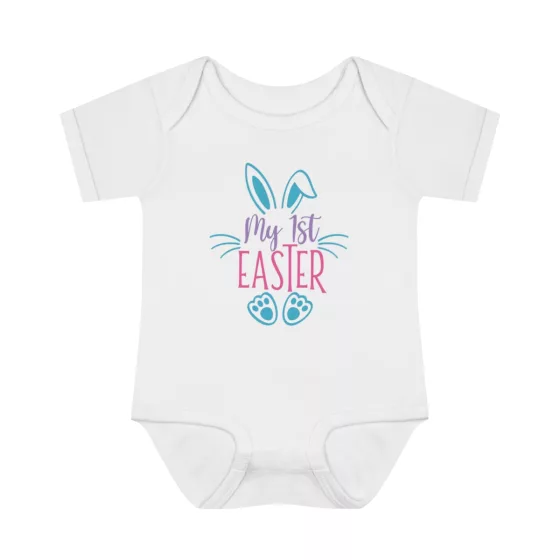 Unisex Infant My First Easter Baby Rib Bodysuit
