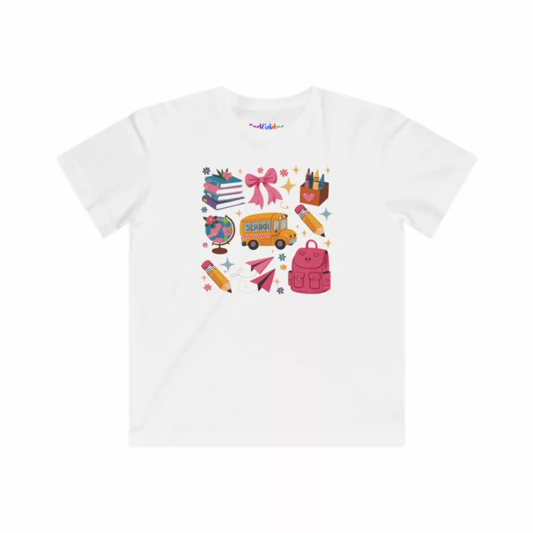 Girls' "School Days Doodles" Tee: Back to School Fun!