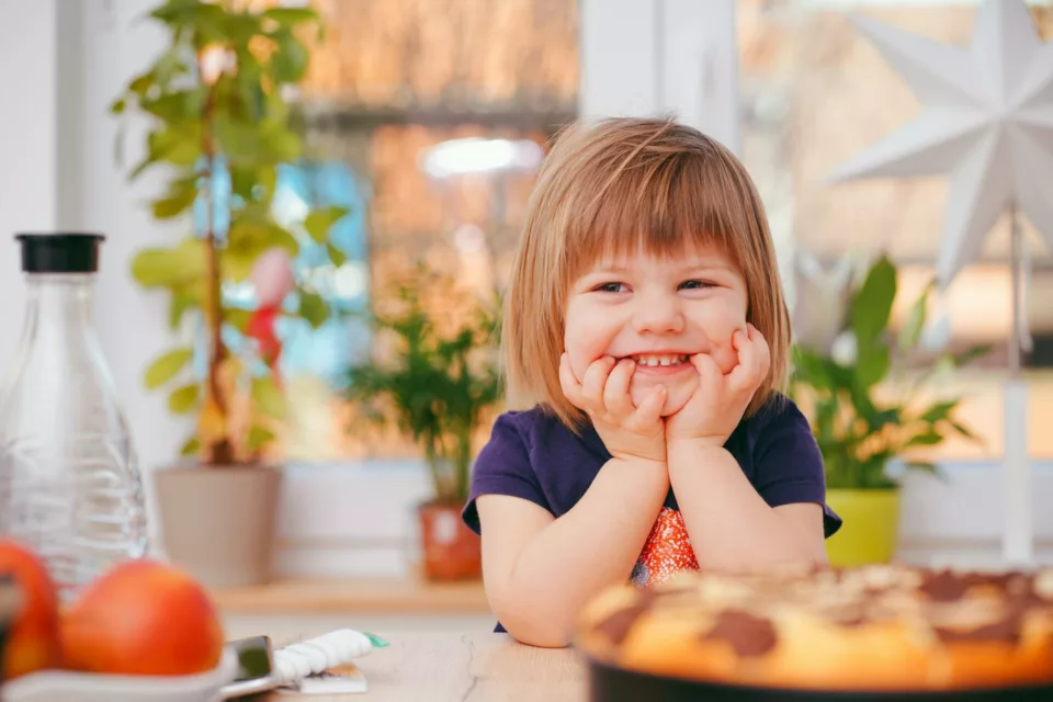 photo of toddler smiling